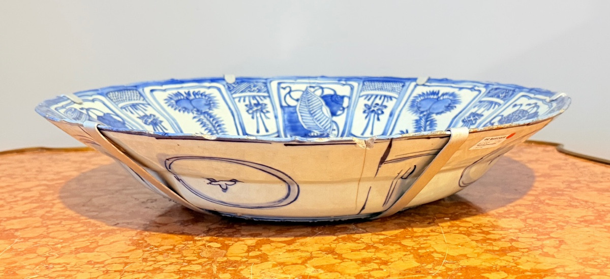 Plat en faïence , XVIIe Siècle  : 50 CM -photo-2