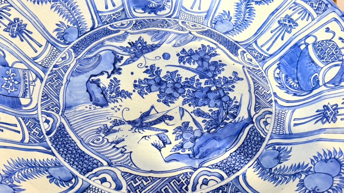 Plat en faïence , XVIIe Siècle  : 50 CM -photo-3