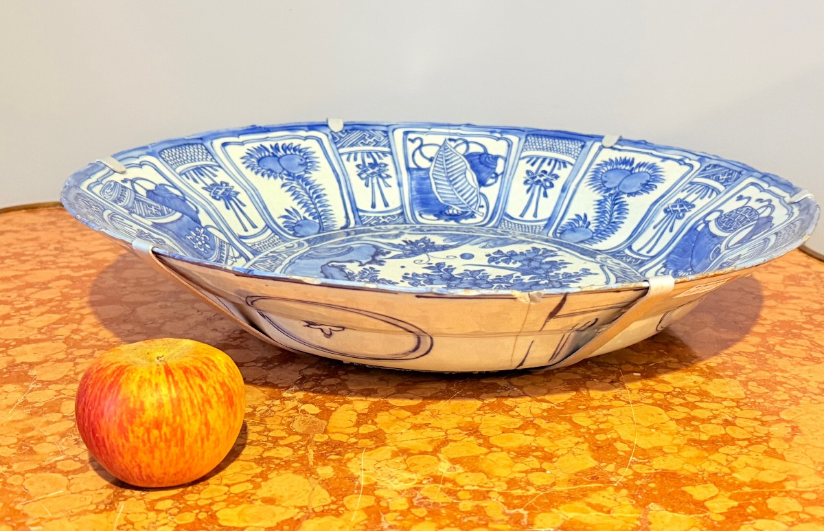 Plat en faïence , XVIIe Siècle  : 50 CM -photo-3