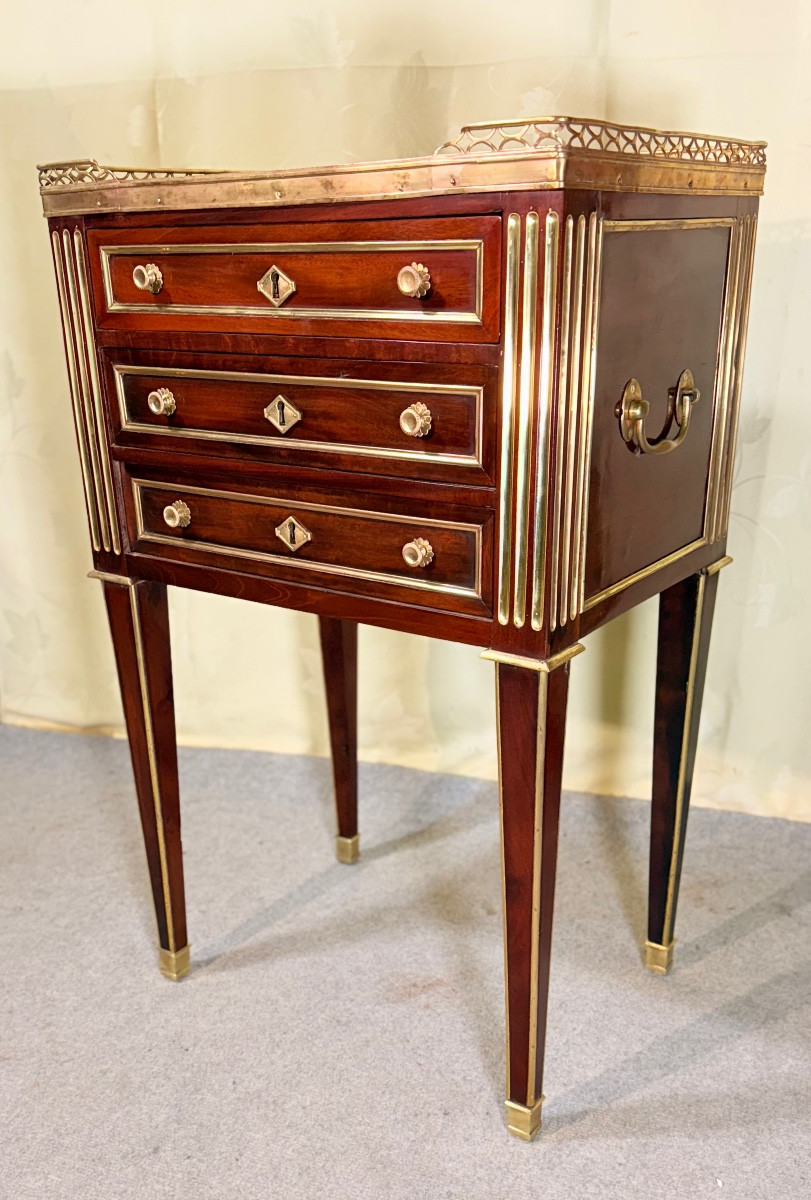 Coffee Table Stamped B. Molitor, 18th Century -photo-3
