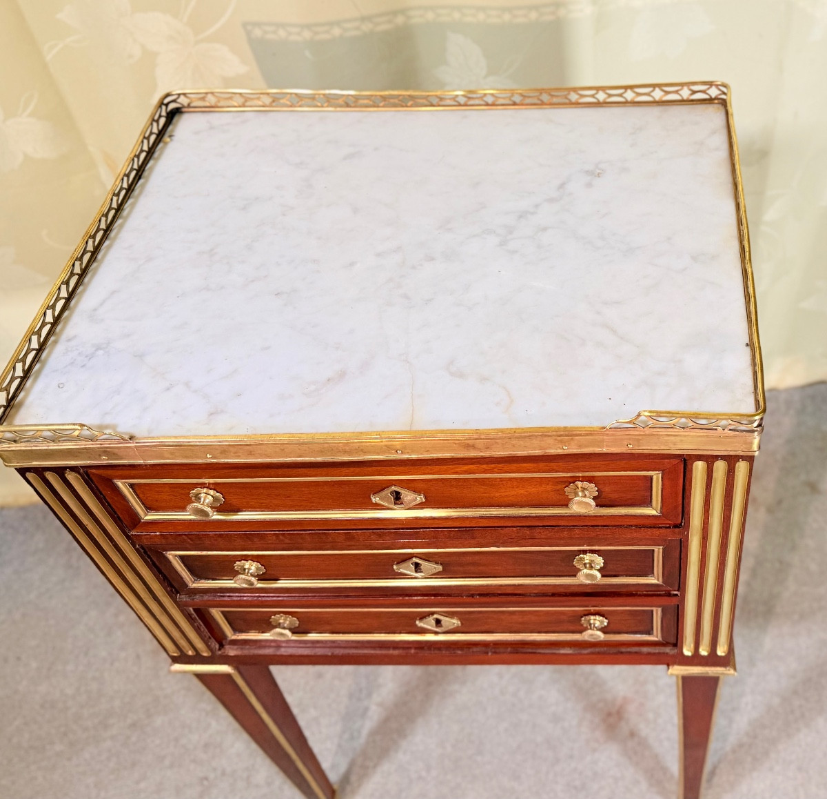 Coffee Table Stamped B. Molitor, 18th Century -photo-3
