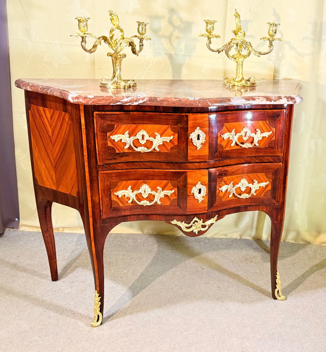 Louis XV Commode, Stamped Guillaume, 18th Century -photo-1