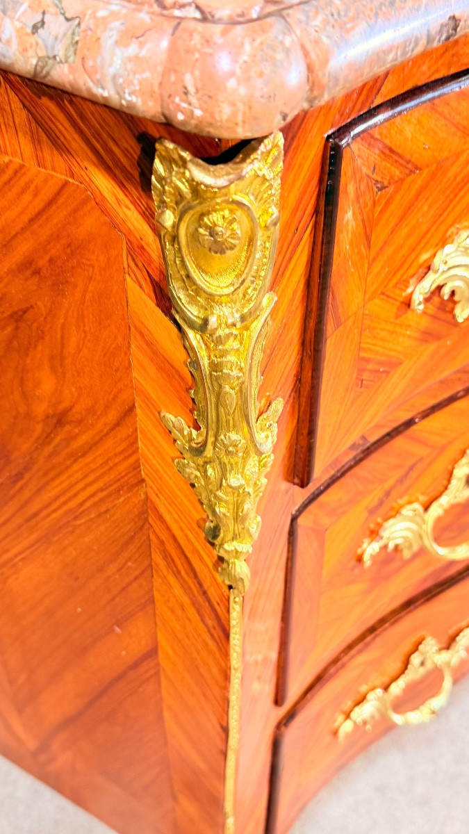 Louis XV Chest Of Drawers, Stamped J. Cheeseau, 18th Century-photo-1