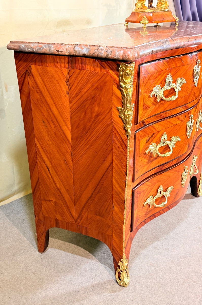 Louis XV Chest Of Drawers, Stamped J. Cheeseau, 18th Century-photo-7