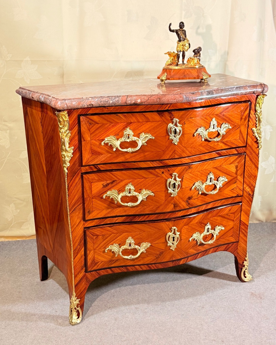 Louis XV Chest Of Drawers, Stamped J. Cheeseau, 18th Century-photo-8