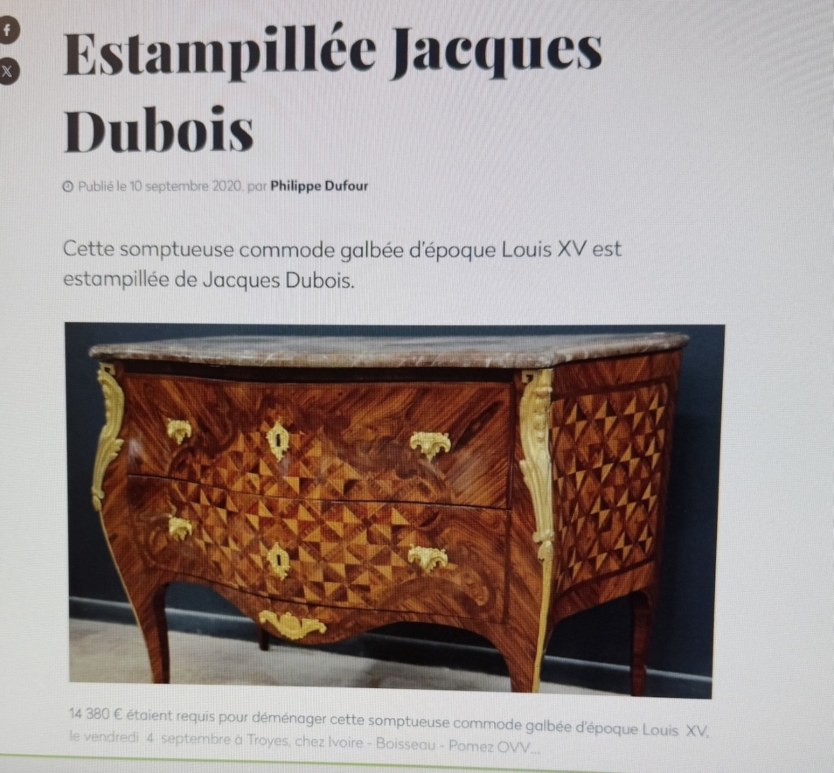 Louis XV Commode, Stamped I. Dubois, 18th Century -photo-4