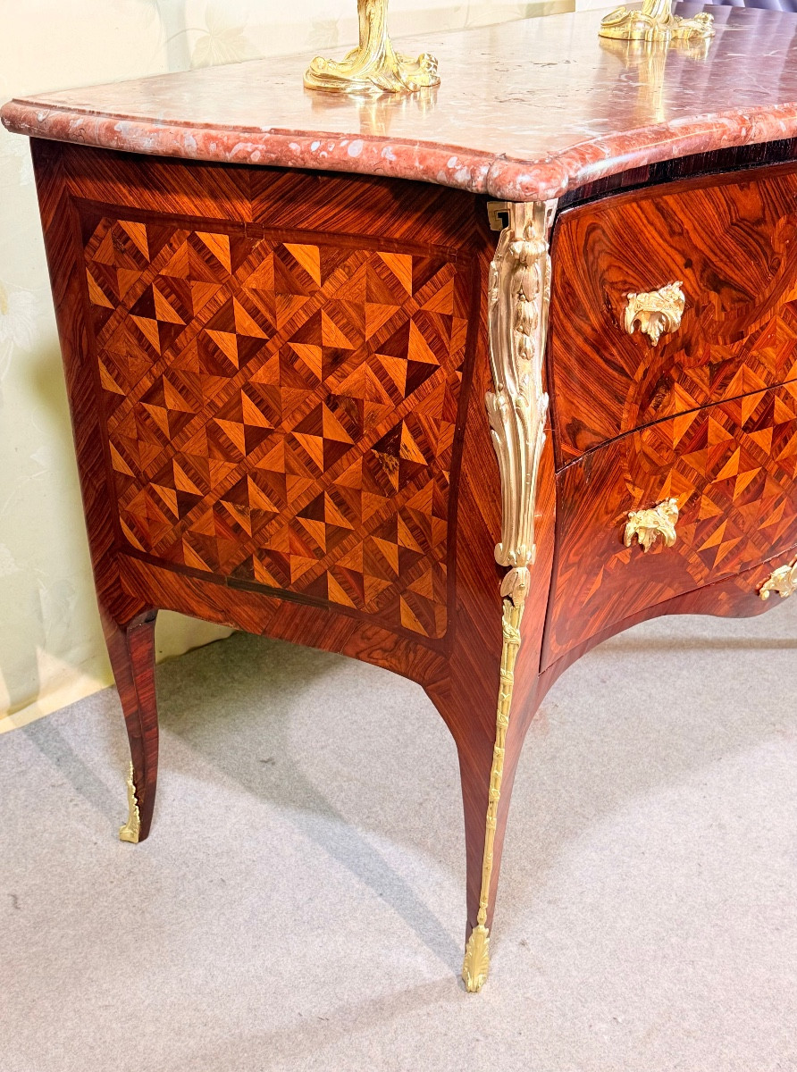 Louis XV Commode, Stamped I. Dubois, 18th Century -photo-2