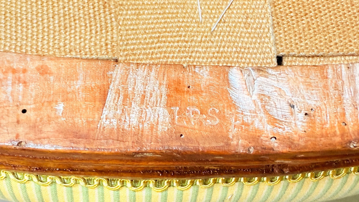 Pair Of Armchairs Stamped Delaporte, 18th Century -photo-8