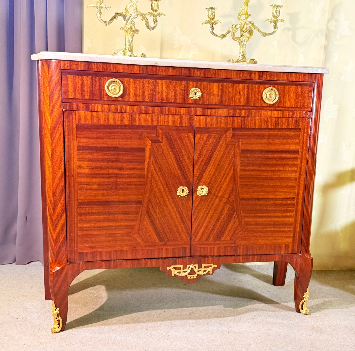 Low Cabinet, Stamped Rd, Transition Period, 18th Century 