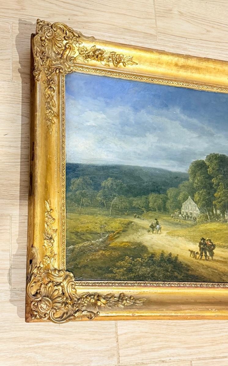 Tableau d’un Relais de Poste , Époque XIXe Siècle -photo-3