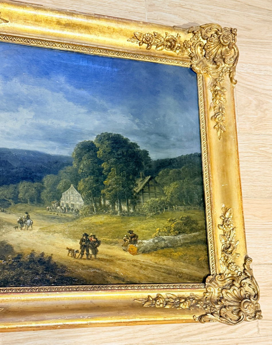 Tableau d’un Relais de Poste , Époque XIXe Siècle -photo-1