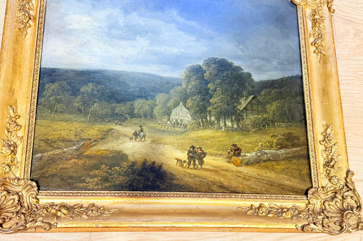 Tableau d’un Relais de Poste , Époque XIXe Siècle -photo-2