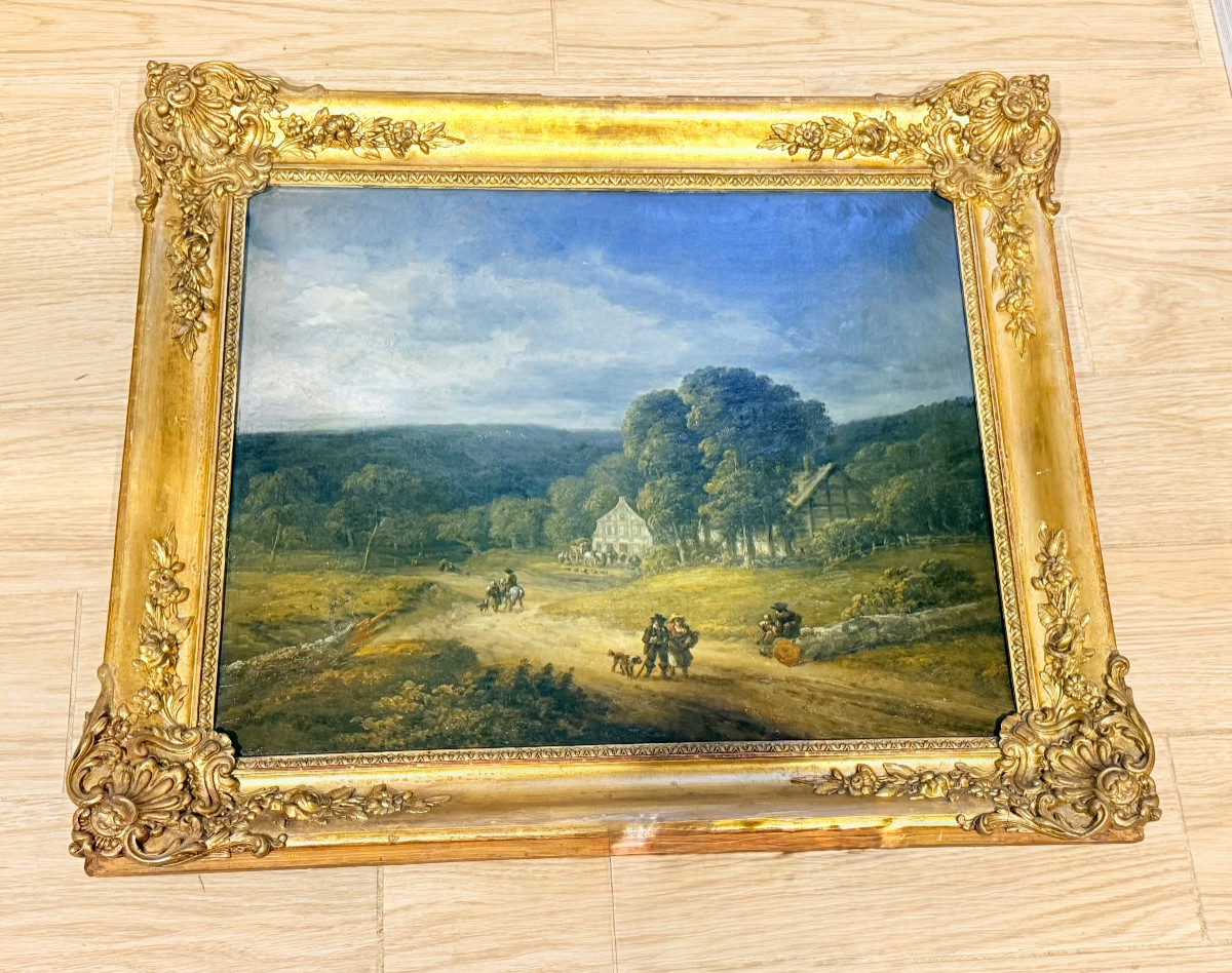 Tableau d’un Relais de Poste , Époque XIXe Siècle -photo-3