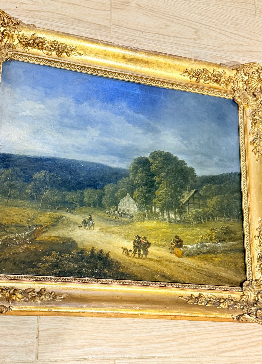 Tableau d’un Relais de Poste , Époque XIXe Siècle -photo-8