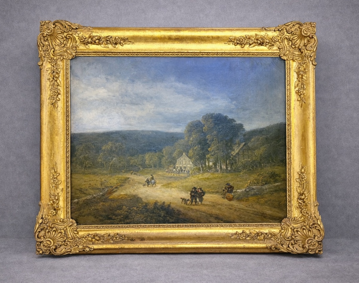 Tableau d’un Relais de Poste , Époque XIXe Siècle 