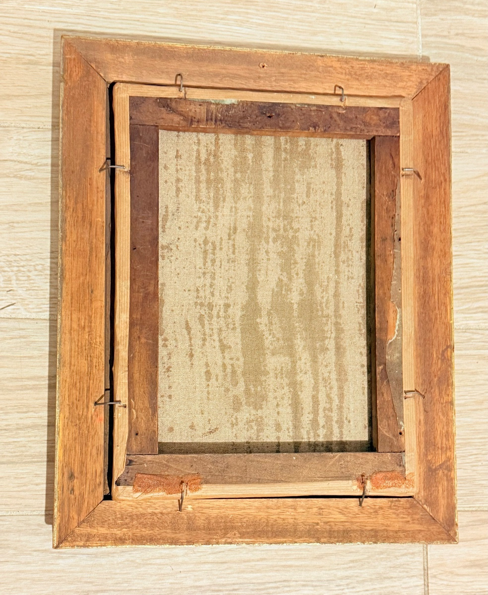 Tableau Signe et Date 1883 , Les Joueurs de Cartes , Époque XIXe -photo-2