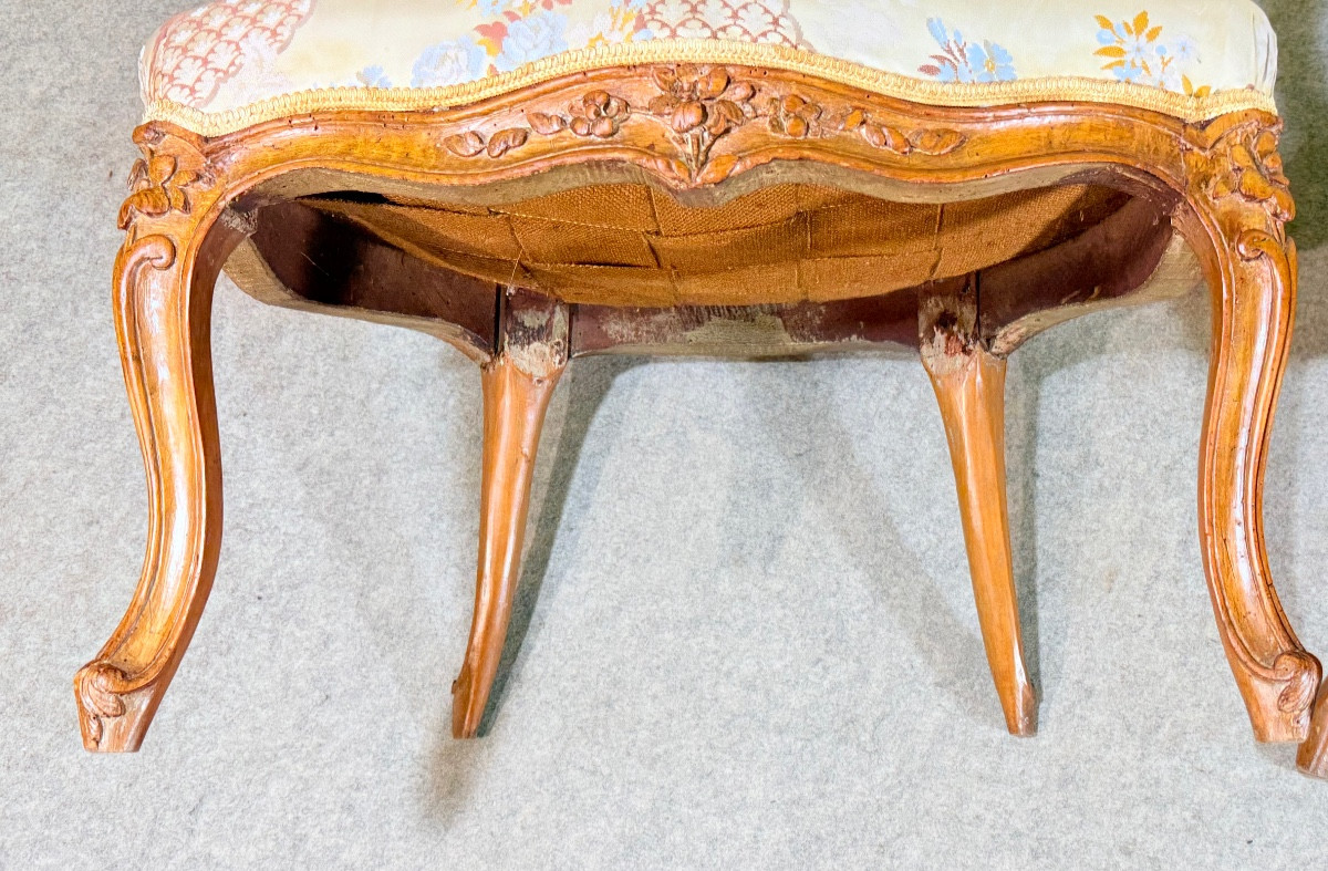 Paire de Fauteuils Louis XV , Estampillés BLANCHARD,  XVIIIe-photo-1