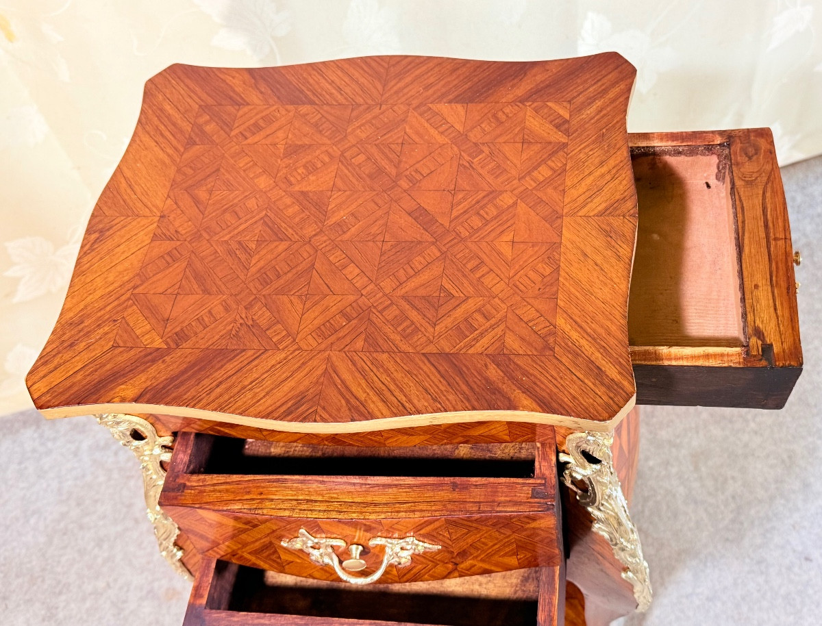 Chiffonnière Louis XV , Époque début XIXe Siècle -photo-1