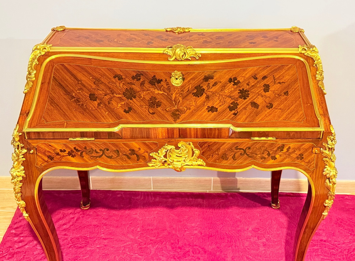 Remise de 20 \\%. : Bernard  VAN RIESEN BURGH(BVRB) (1700-1760), Attribué à Bureau de Pente -photo-8