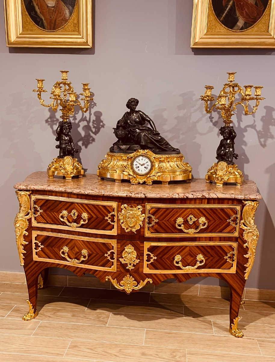 Commode par Charles CRESSENT , vers 1725-1735 , début XVIIIe -photo-8