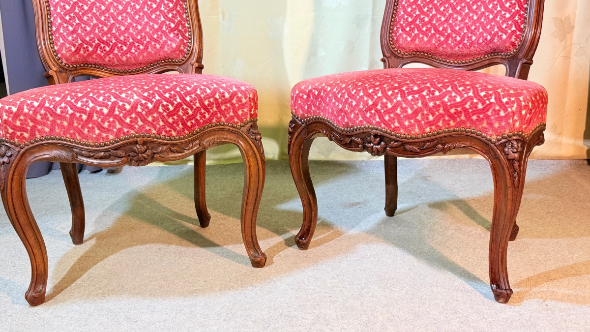 Pair Of Chairs Stamped Nogaret In Lyon -photo-2