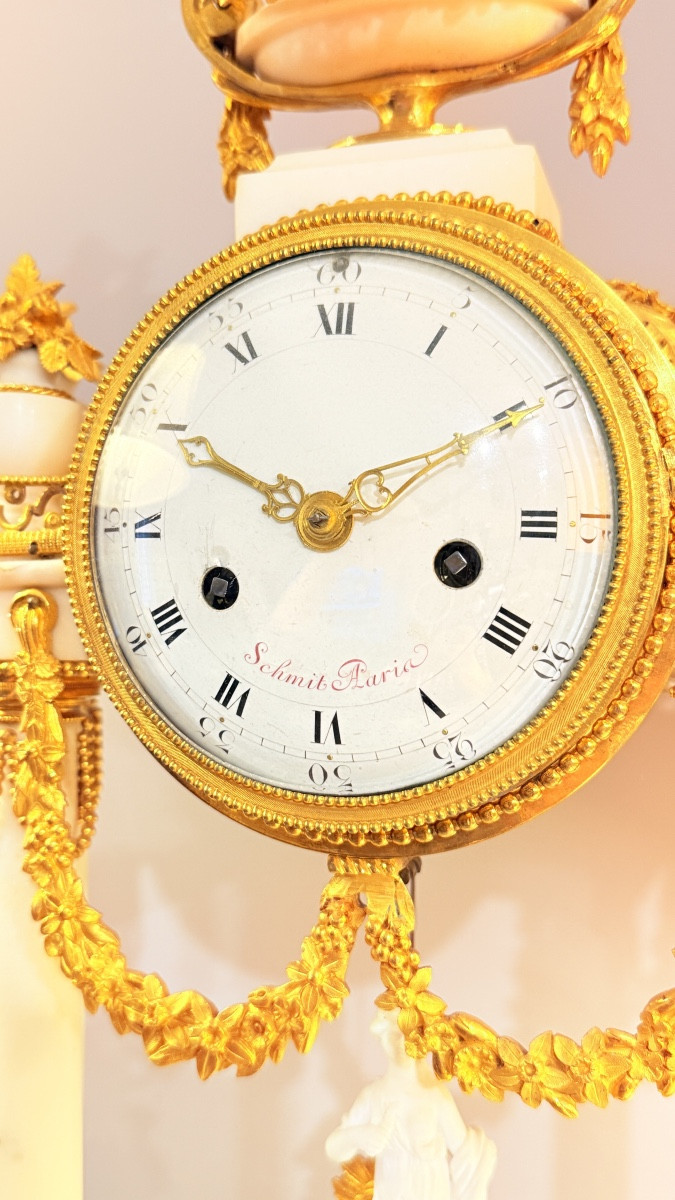 Pendule Portique Louis XVI , Époque XVIIIe Siècle -photo-5