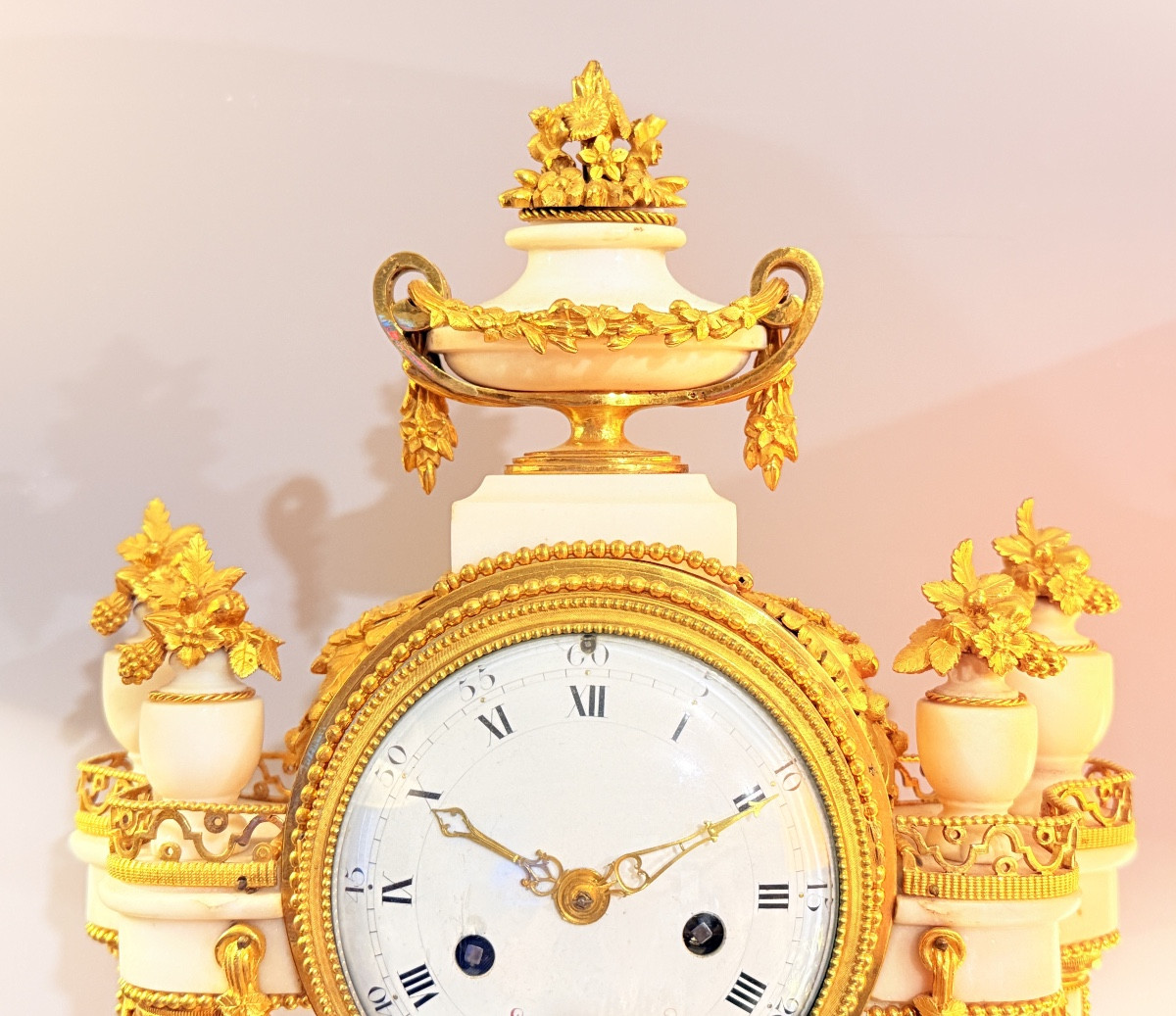 Pendule Portique Louis XVI , Époque XVIIIe Siècle -photo-6