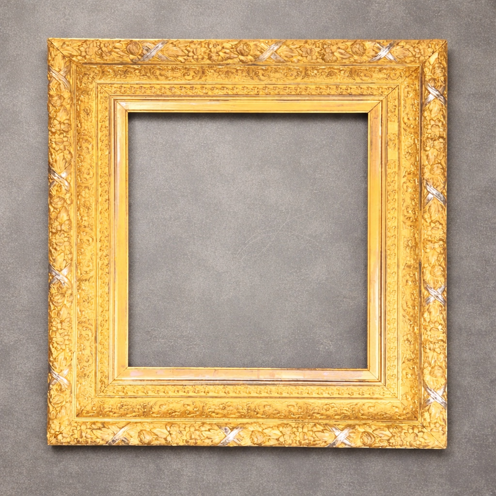 Louis XVI Style Frame In Gilt And Silvered Wood, 19th Century -photo-4