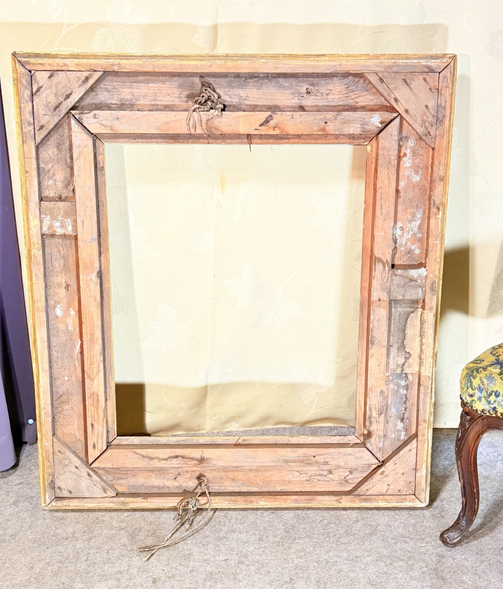 Louis XVI Style Frame In Gilt And Silvered Wood, 19th Century -photo-3