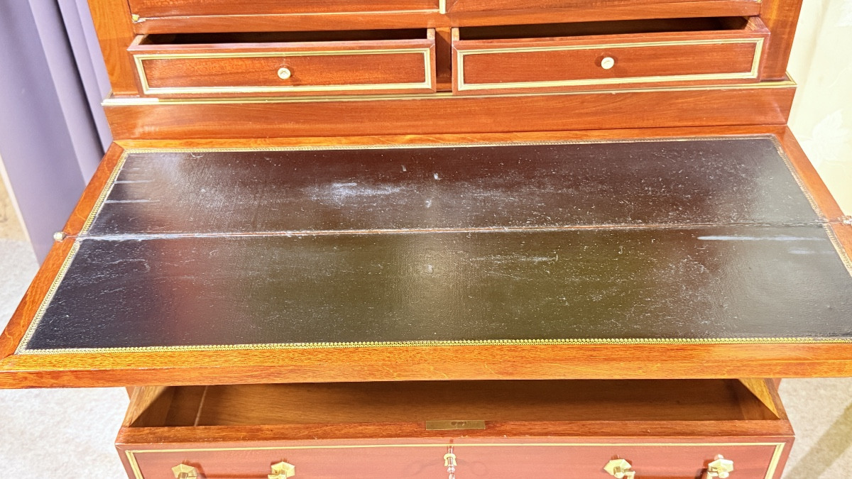 Bureau à Gradins Louis XVI , Époque XIXe Siècle -photo-1