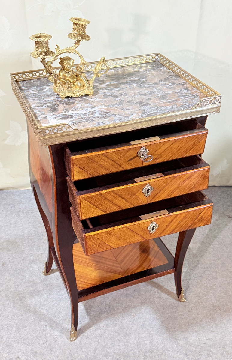 Chiffonnière Louis XV , Époque fin XVIIIe Siècle -photo-2