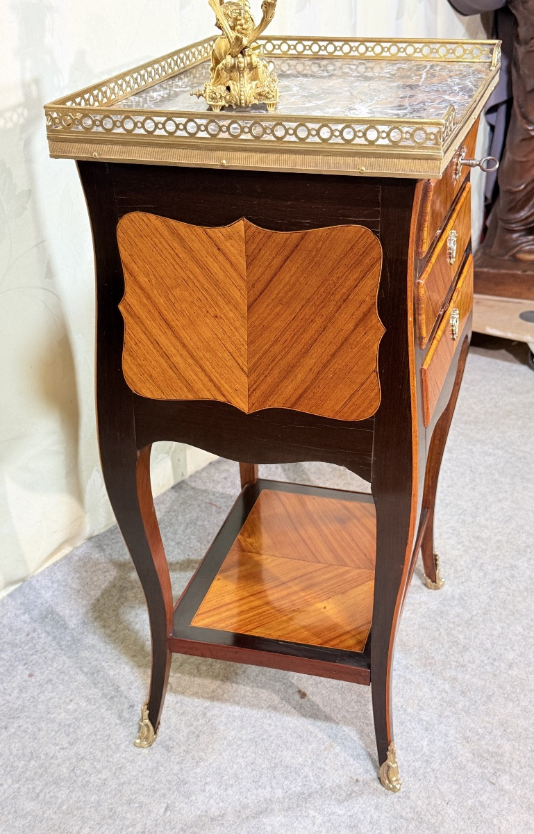 Chiffonnière Louis XV , Époque fin XVIIIe Siècle -photo-3