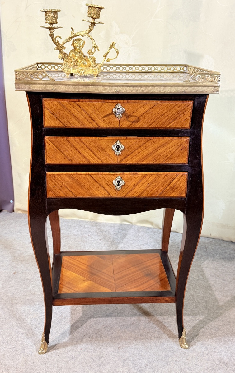 Chiffonnière Louis XV , Époque fin XVIIIe Siècle -photo-7