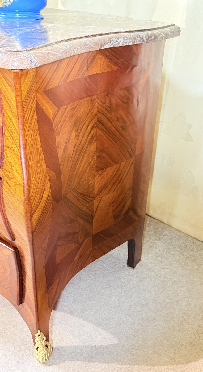 Commode Louis XV signée ANC , Époque XVIIIe Siècle -photo-4