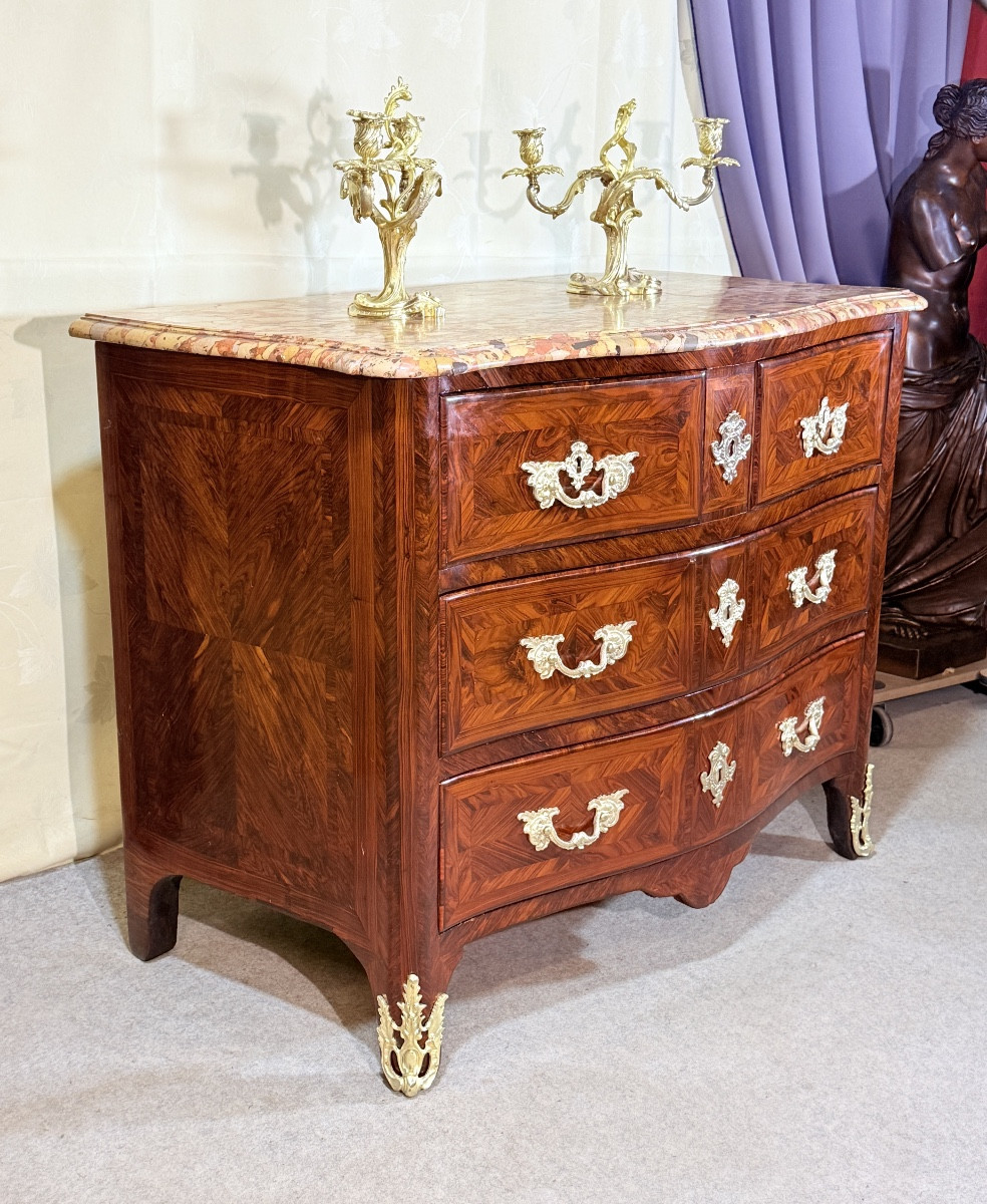 Regency Marquetry Commode, Mid-18th Century -photo-4