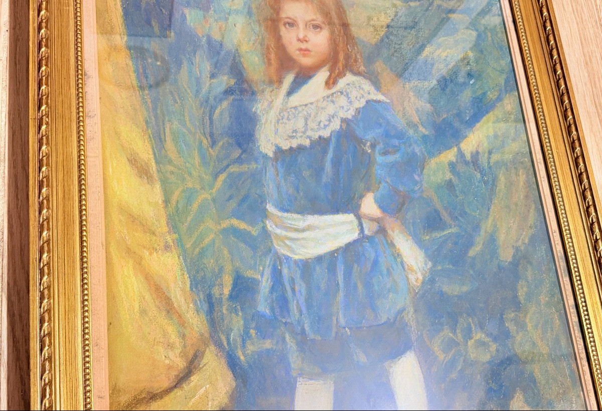 Pastel Signed Maurice Eliot, Dated 1906 -photo-3