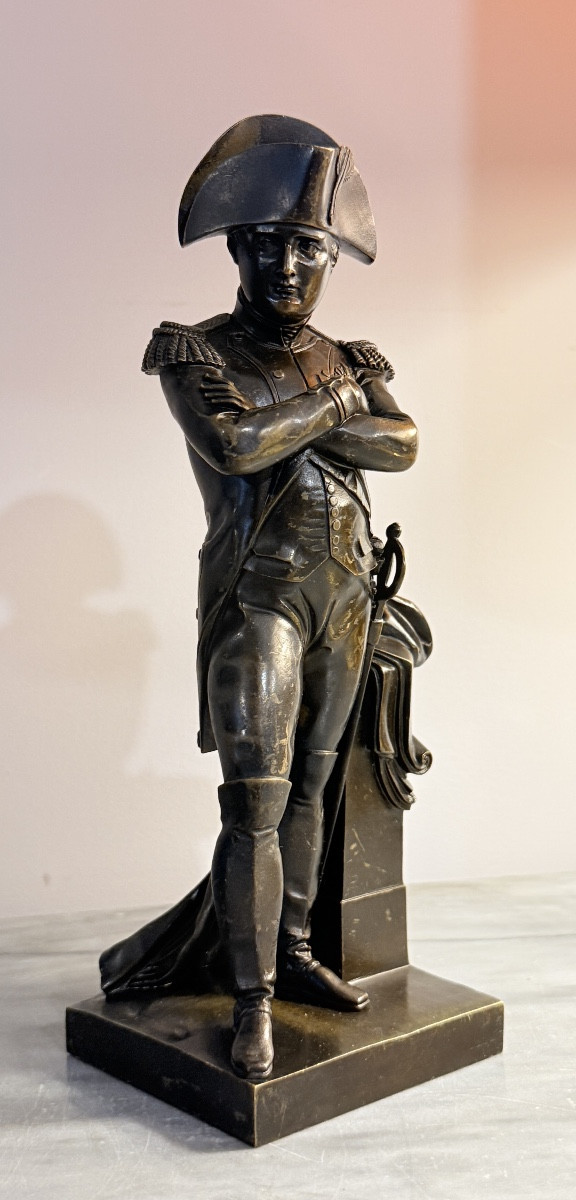 Statue en Pied  de Napoléon 1er , en Bronze Patine Brune -photo-4