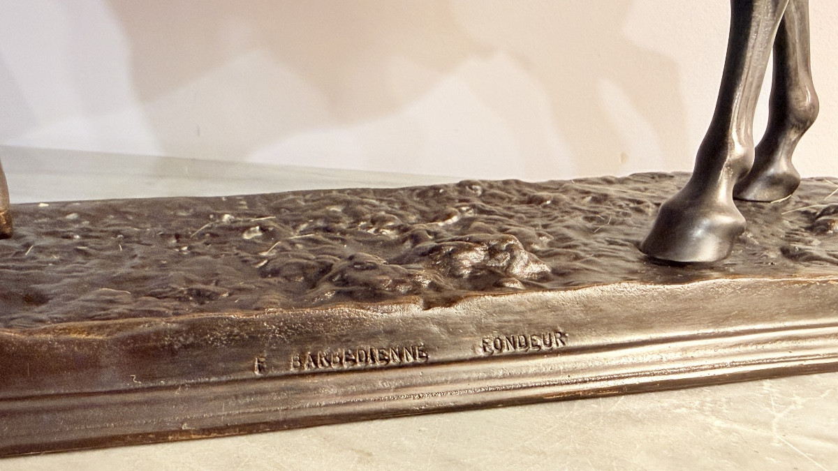 Cheval en Bronze  signé Pierre Jules MÈNE et BARBEDIENNE. -photo-4