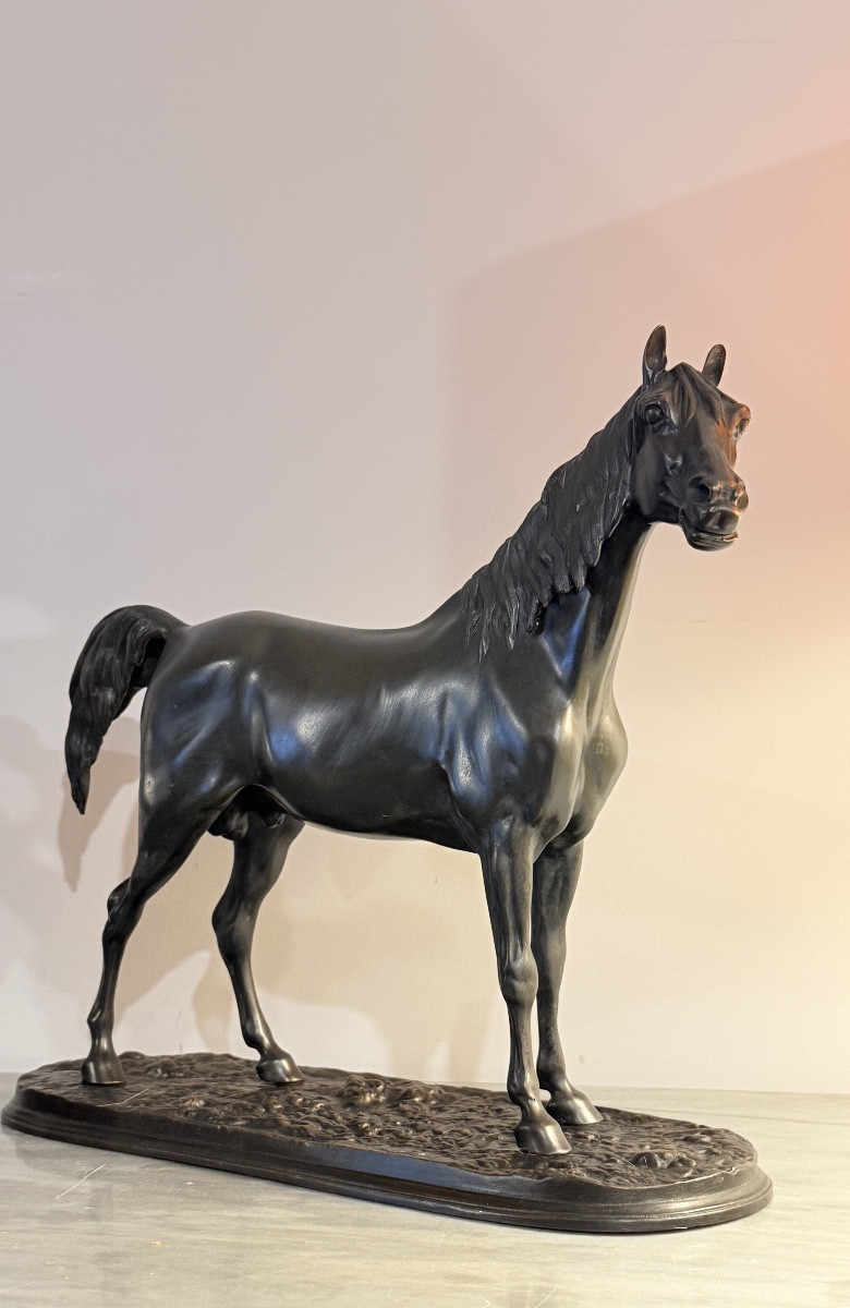 Cheval en Bronze  signé Pierre Jules MÈNE et BARBEDIENNE. -photo-7