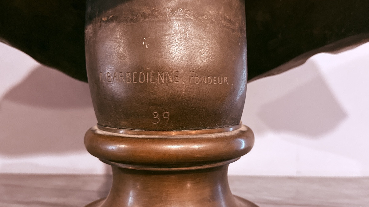 Buste en Bronze Signé BARBEDIENNE ,  XIXe Siècle -photo-4
