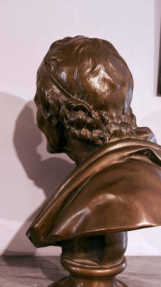 Buste en Bronze Signé BARBEDIENNE ,  XIXe Siècle -photo-4