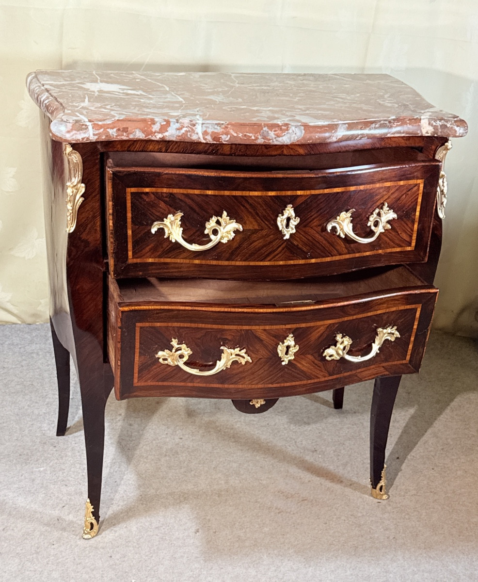 Commode Louis XV , galbée Époque XVIIIe Siècle -photo-3
