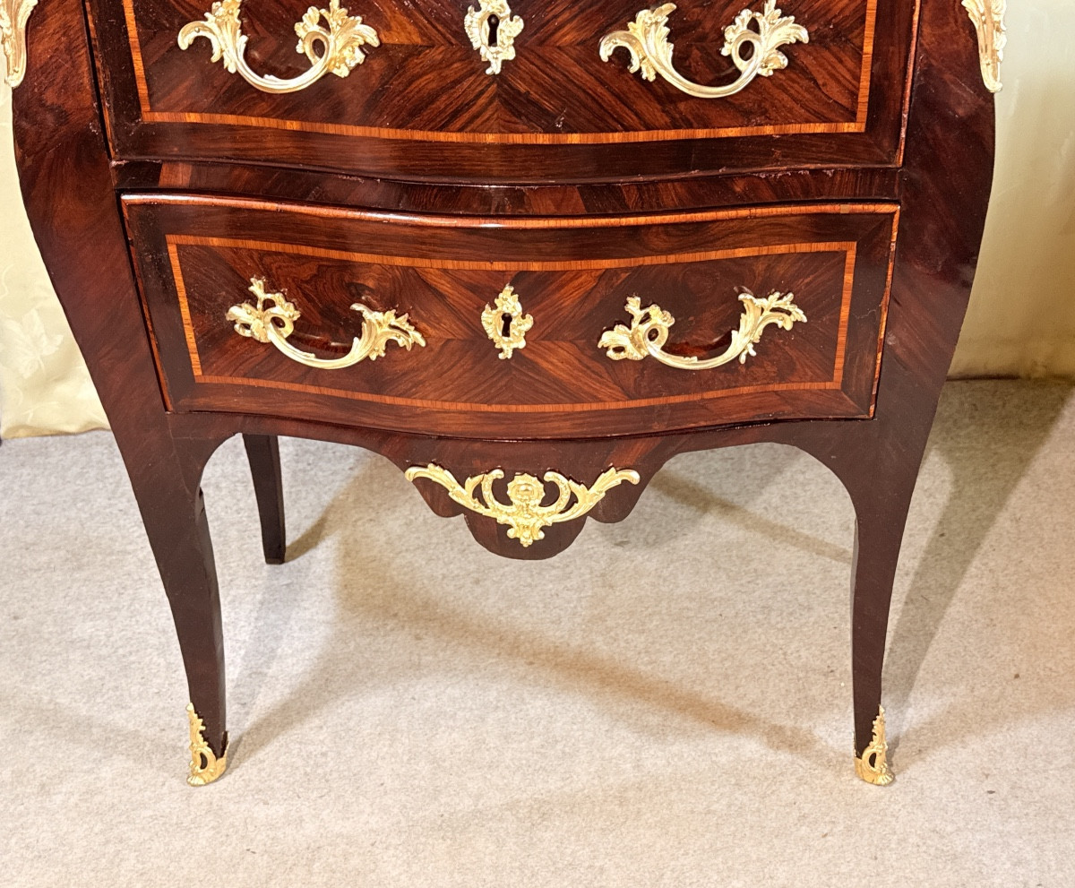 Commode Louis XV , galbée Époque XVIIIe Siècle -photo-7