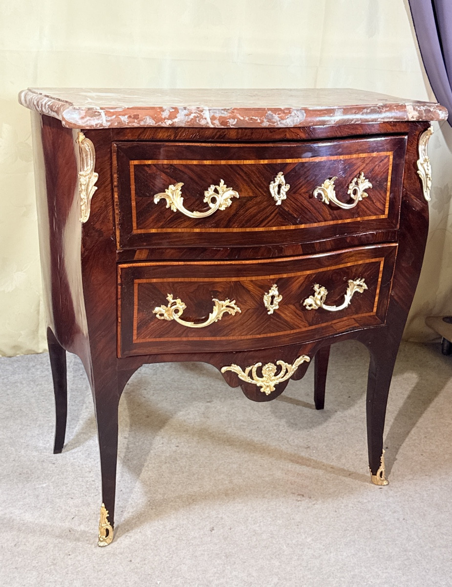 Commode Louis XV , galbée Époque XVIIIe Siècle -photo-8