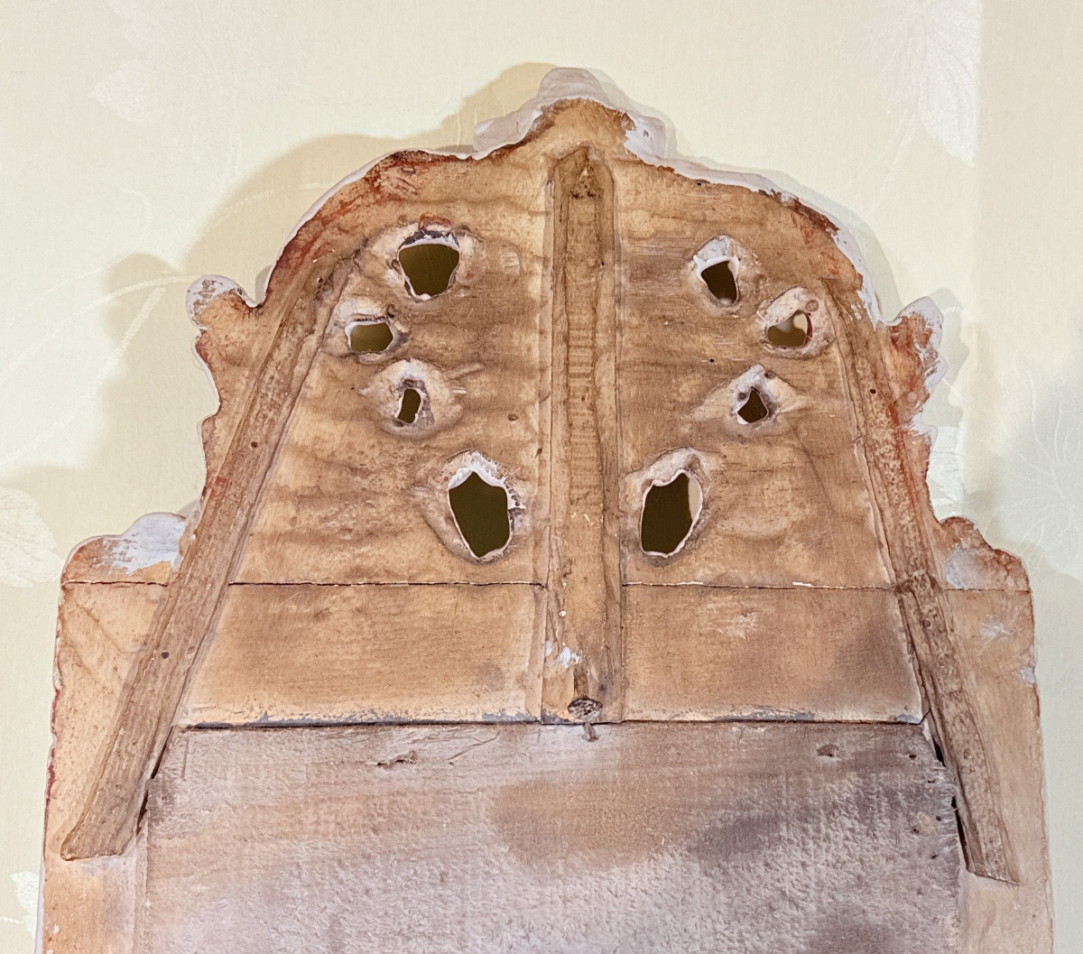 Miroir Louis XVI , en Bois rechampi , Époque XVIIIe Siècle -photo-3