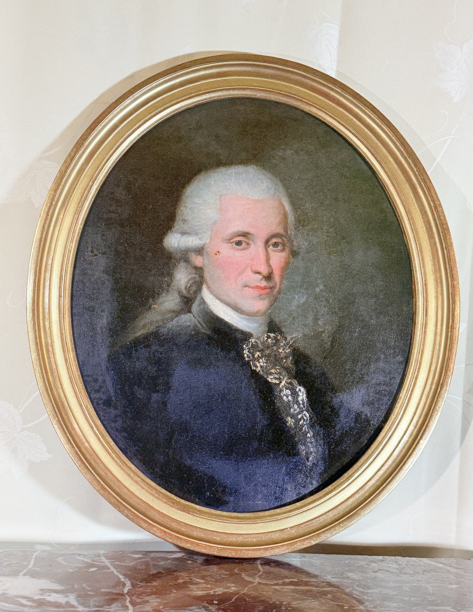 Portrait , École Française , d’Epoque XVIIIe , -photo-4