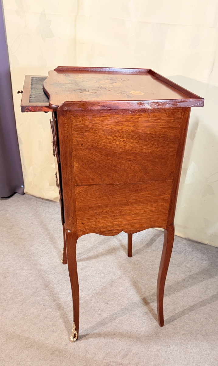 Chiffonnière Louis XV en Merisier , Époque XVIIIe Siècle -photo-4