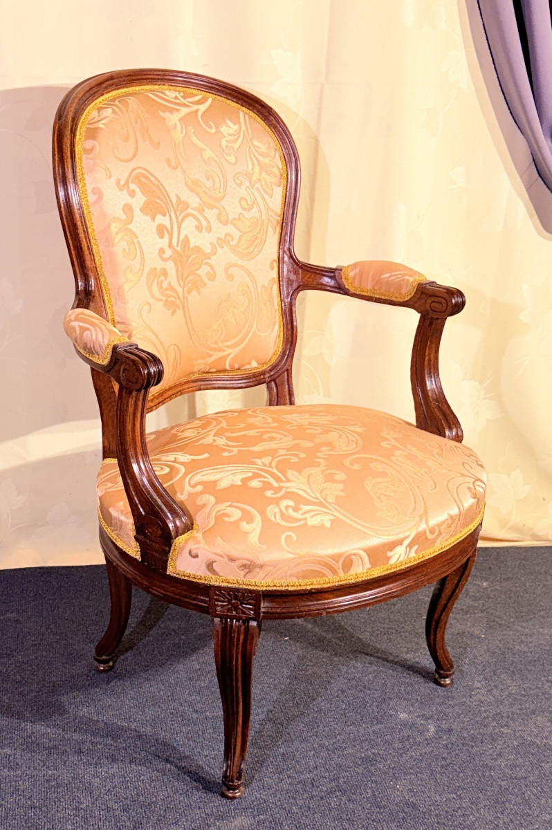 Armchair Stamped G. Iacob, Model Delivered To The Count Of Artois, 18th Century 