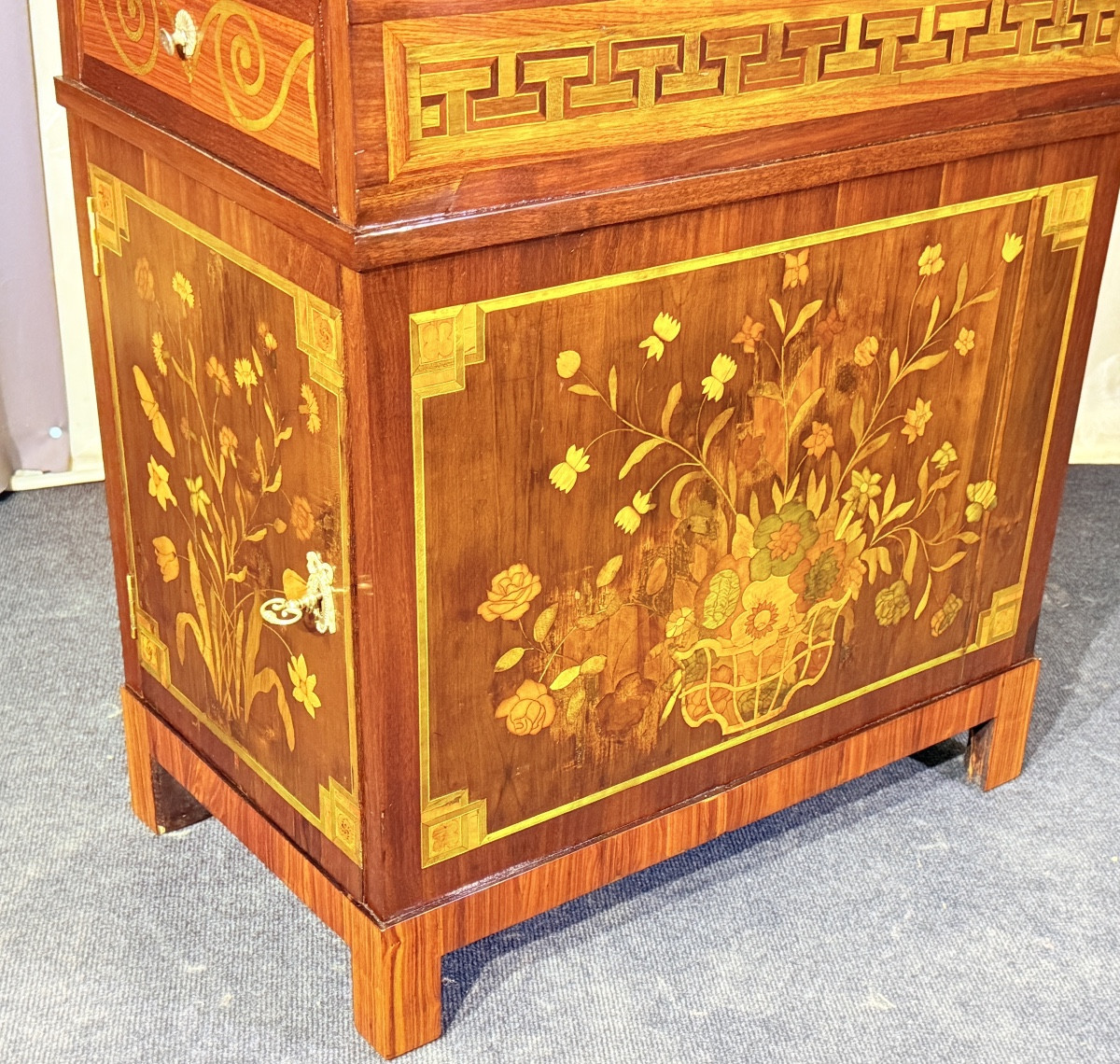 Cartonnier Louis XVI en Marqueterie , Époque XVIIIe Siècle -photo-2