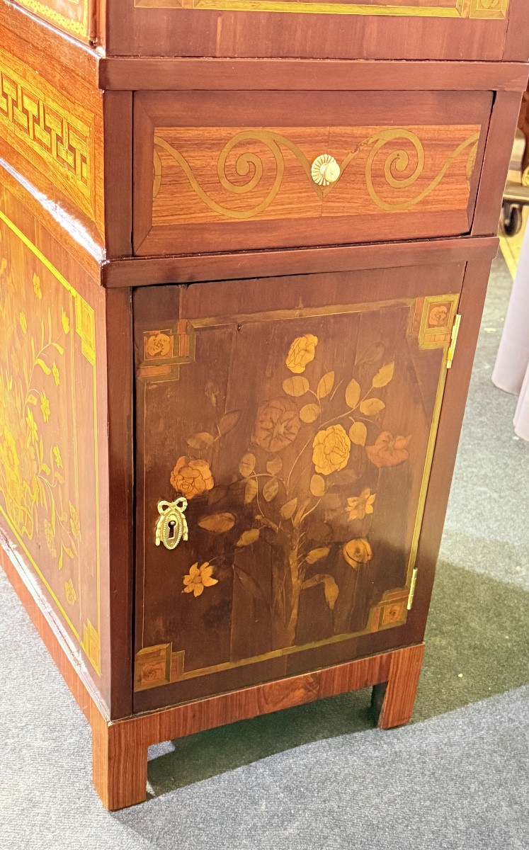 Cartonnier Louis XVI en Marqueterie , Époque XVIIIe Siècle -photo-4